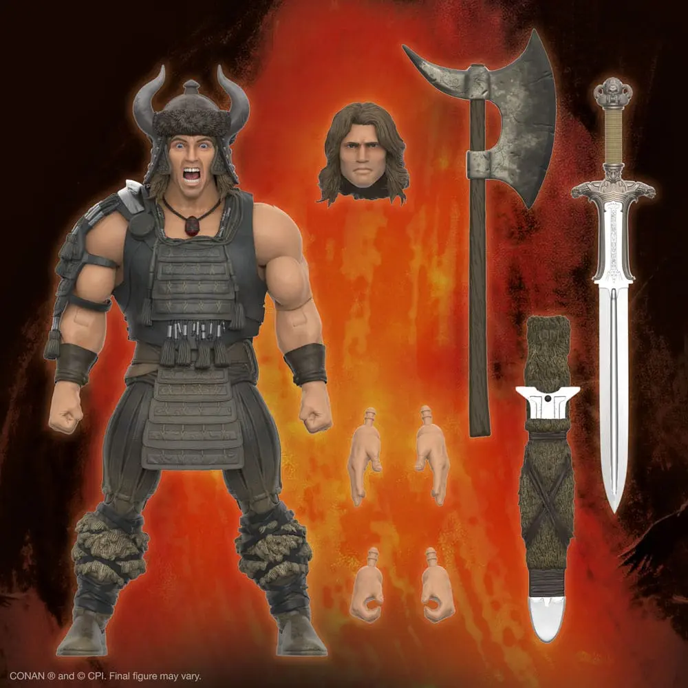 Conan Barbarzyńca Ultimates Figurka Akcji Conan (Battle of the Mounds) 18 cm zdjęcie produktu