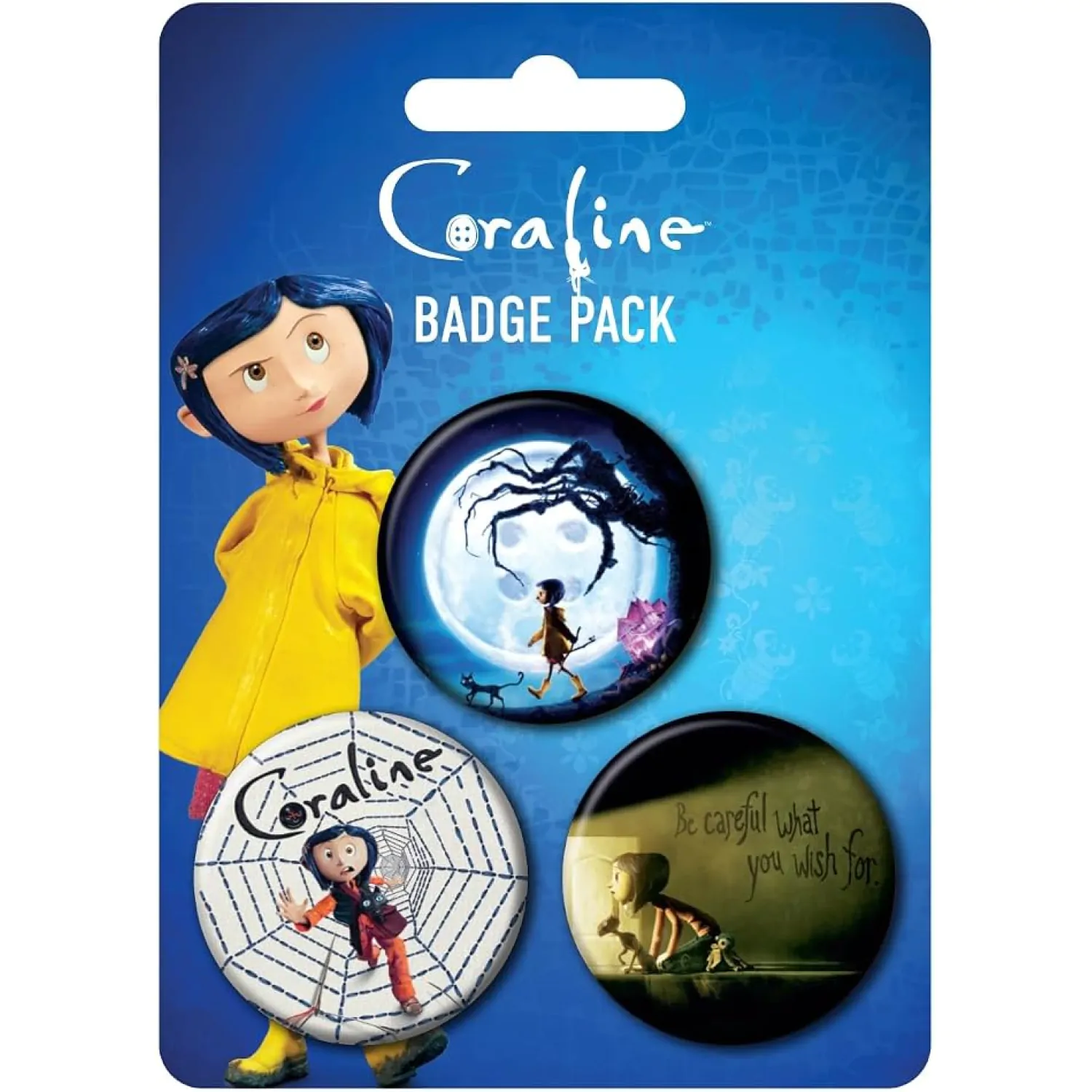 Coraline Duże Przypinki 3-pak Key Art zdjęcie produktu