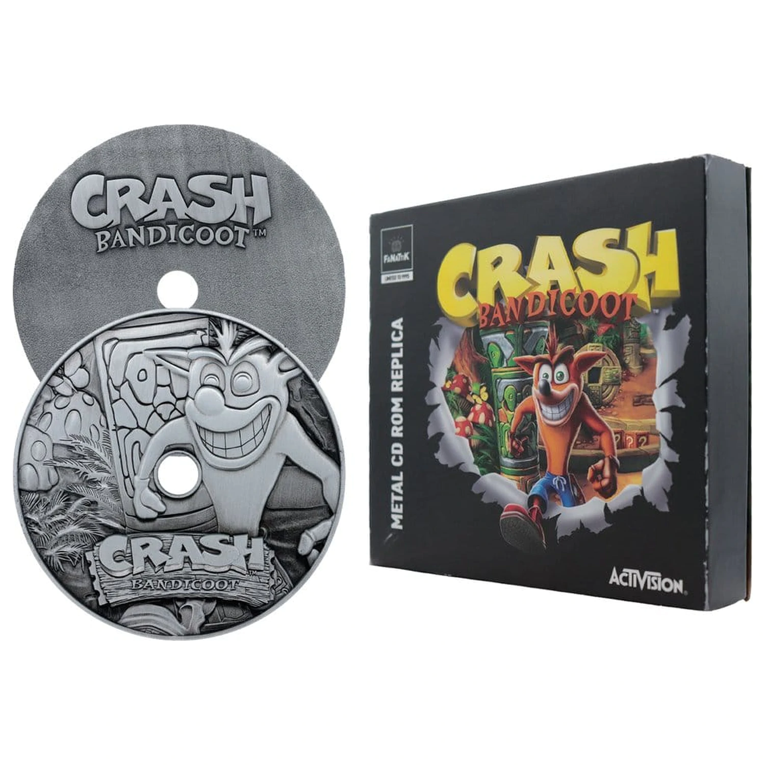 Crash Bandicoot Replika Metal CD-ROM Kolekcjonerska Edycja Limitowana 11 cm zdjęcie produktu