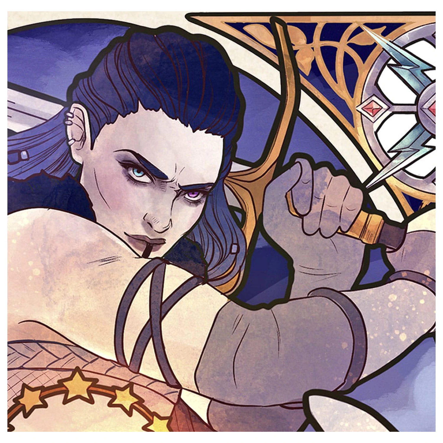 Critical Role Plakat Ashley Johnson: Ilustracje na 10. Rocznicę w Stylu Art Nouveau 46 x 28 cm - bez ramki zdjęcie produktu
