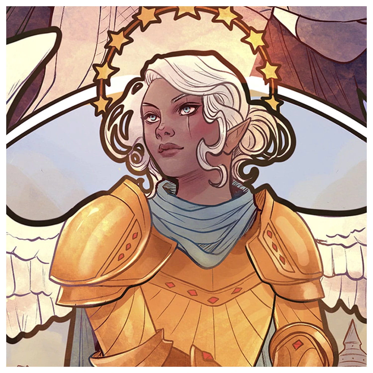 Critical Role Plakat Ashley Johnson: Ilustracje na 10. Rocznicę w Stylu Art Nouveau 46 x 28 cm - bez ramki zdjęcie produktu