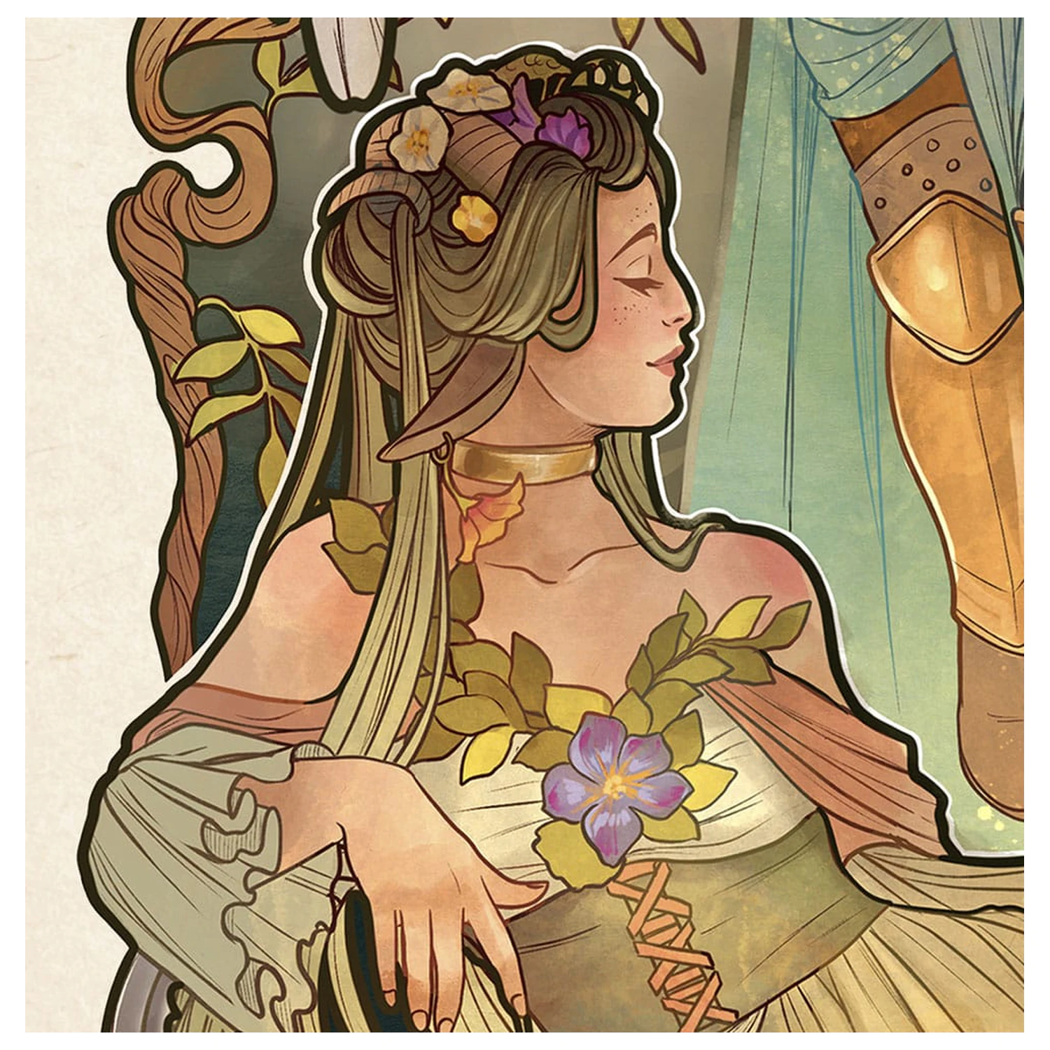 Critical Role Plakat Ashley Johnson: Ilustracje na 10. Rocznicę w Stylu Art Nouveau 46 x 28 cm - bez ramki zdjęcie produktu