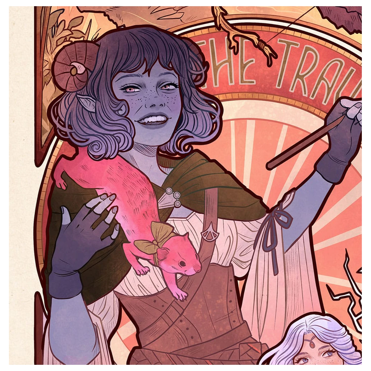 Plakat Critical Role Laura Bailey: Ilustracje Art Nouveau z okazji 10. rocznicy 46 x 28 cm - bez ramki zdjęcie produktu