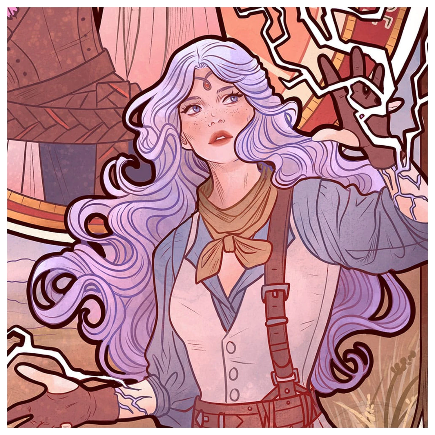 Plakat Critical Role Laura Bailey: Ilustracje Art Nouveau z okazji 10. rocznicy 46 x 28 cm - bez ramki zdjęcie produktu