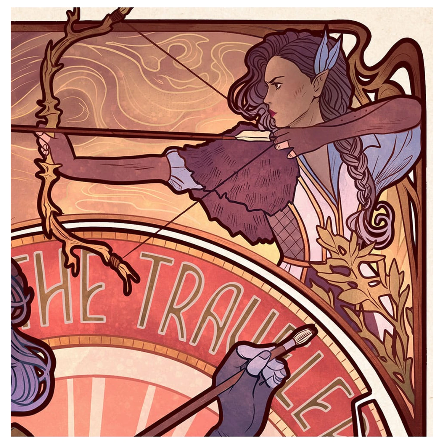 Plakat Critical Role Laura Bailey: Ilustracje Art Nouveau z okazji 10. rocznicy 46 x 28 cm - bez ramki zdjęcie produktu