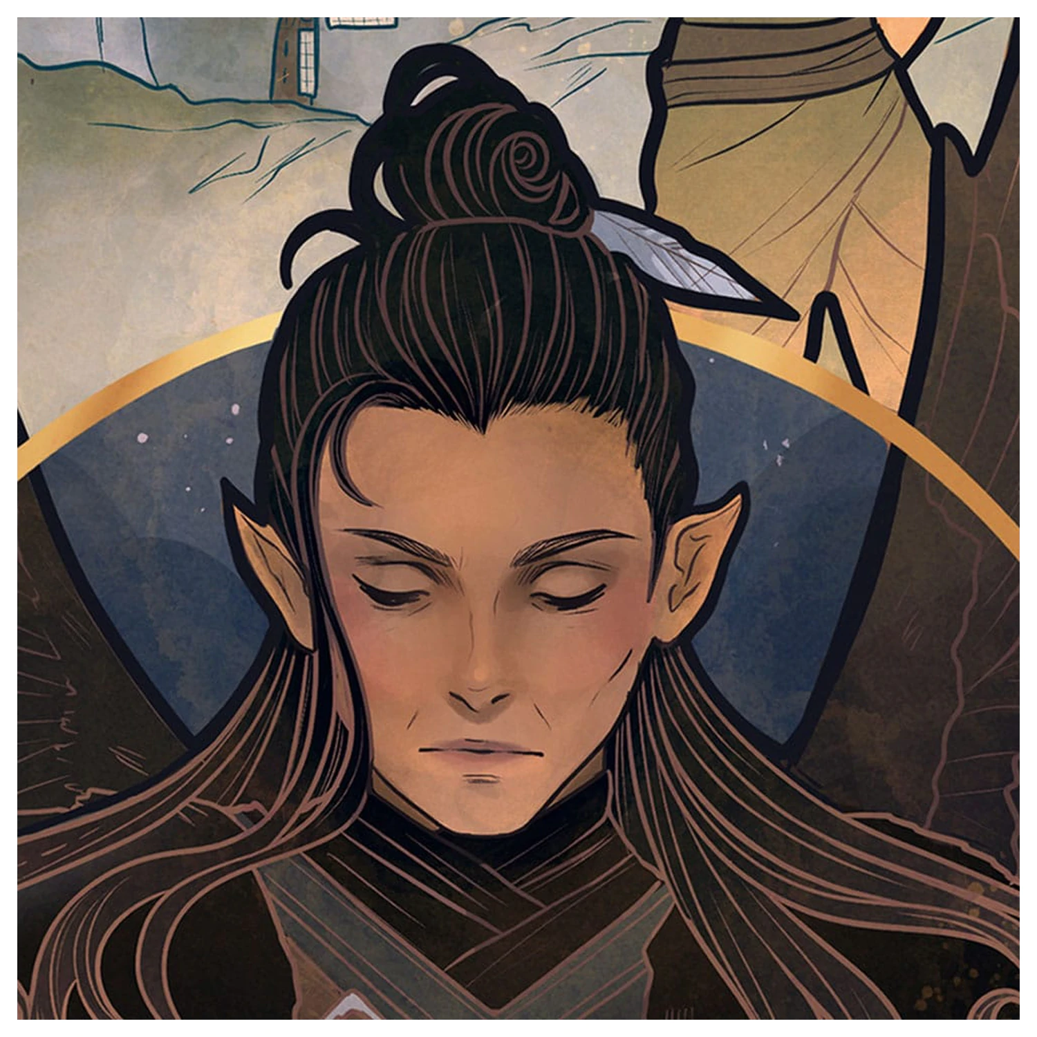 Critical Role Art Print Liam O'Brien: Ilustracje art nouveau z okazji 10. rocznicy 46 x 28 cm - bez ramki zdjęcie produktu