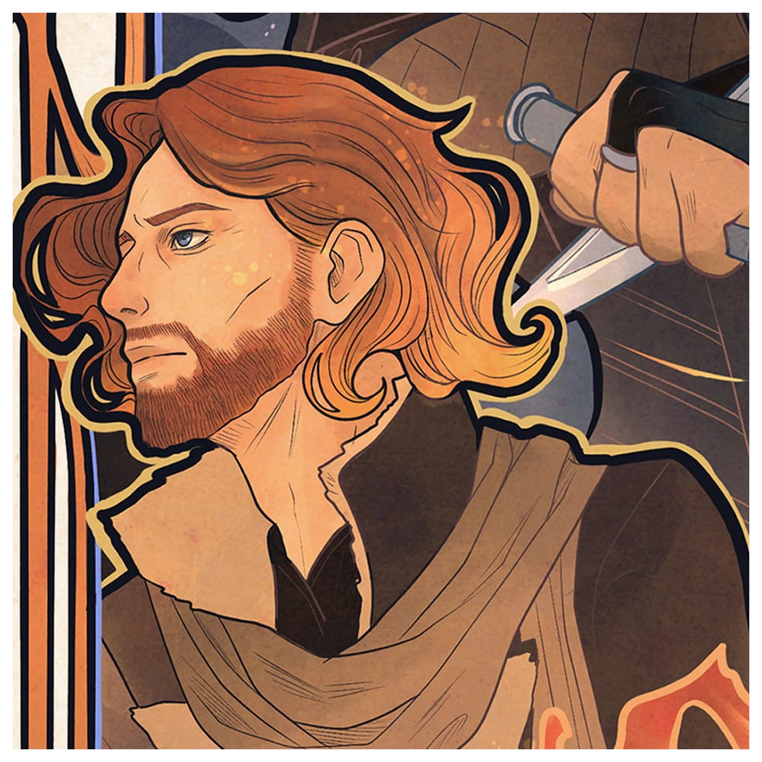 Critical Role Art Print Liam O'Brien: Ilustracje art nouveau z okazji 10. rocznicy 46 x 28 cm - bez ramki zdjęcie produktu