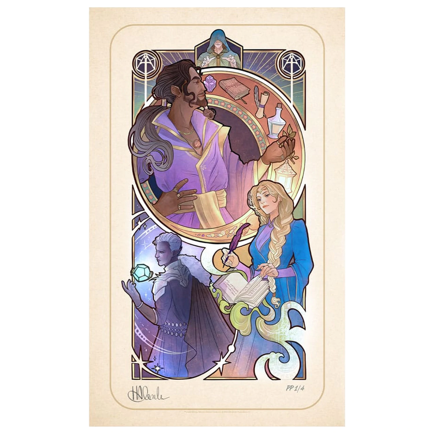 Critical Role Plakat Artystyczny Matthew Mercer: Ilustracje Art Nouveau na 10-lecie 46 x 28 cm - bez ramki zdjęcie produktu