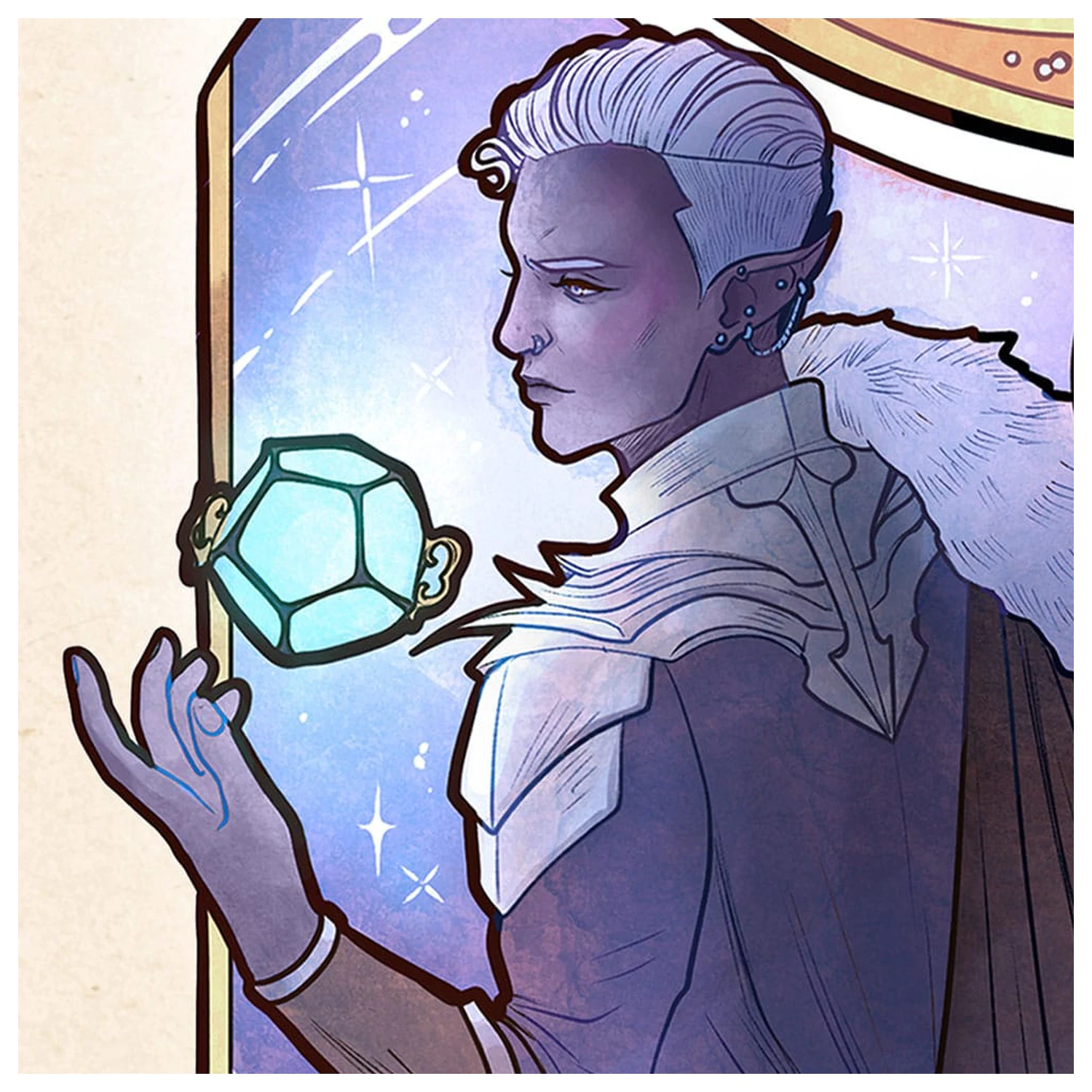 Critical Role Plakat Artystyczny Matthew Mercer: Ilustracje Art Nouveau na 10-lecie 46 x 28 cm - bez ramki zdjęcie produktu