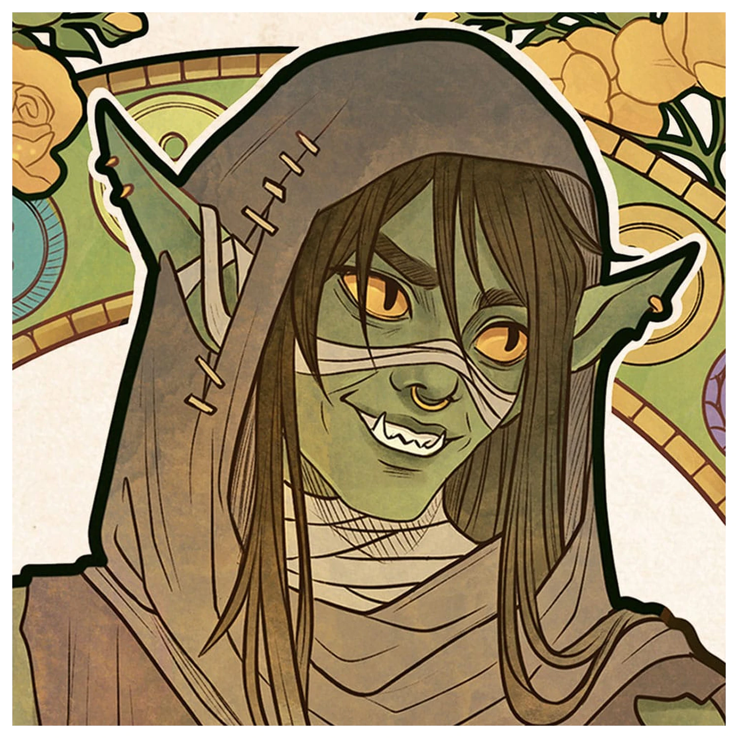 Critical Role Art Print Sam Riegel: 10th Anniversary Art Nouveau Illustrations 46 x 28 cm - bez ramki zdjęcie produktu