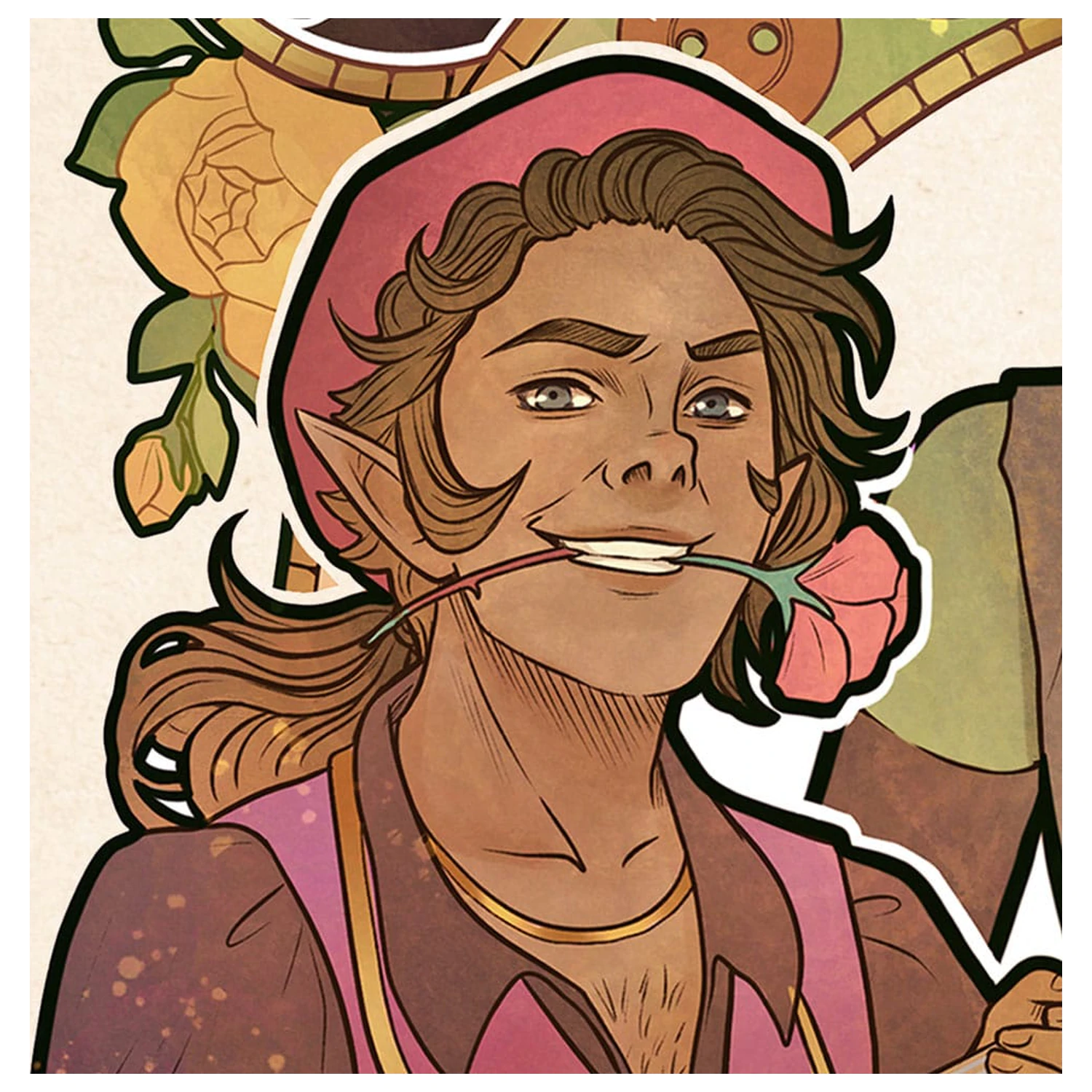 Critical Role Art Print Sam Riegel: 10th Anniversary Art Nouveau Illustrations 46 x 28 cm - bez ramki zdjęcie produktu