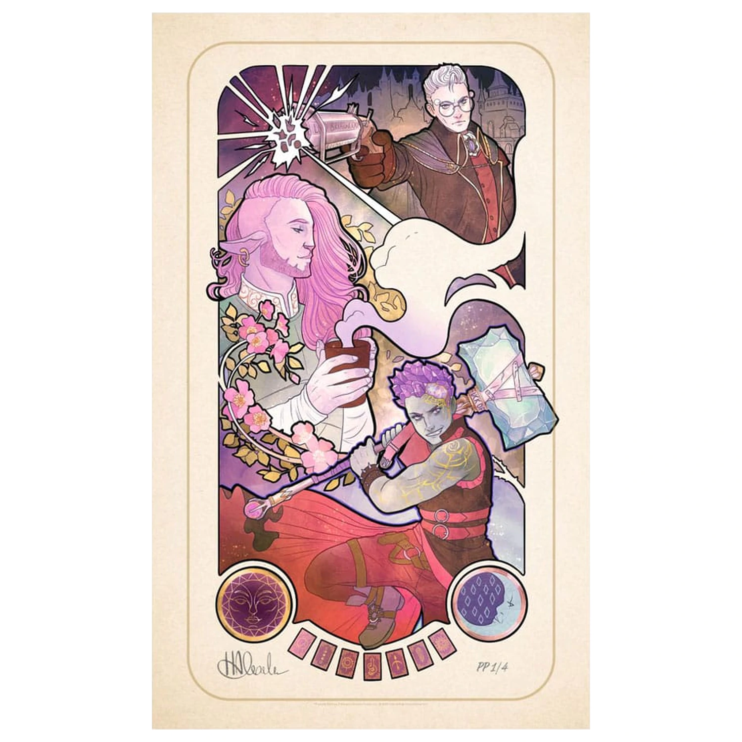 Critical Role Art Print Taliesin Jaffe: Ilustracje Art Nouveau na 10-lecie 46 x 28 cm - bez ramki zdjęcie produktu