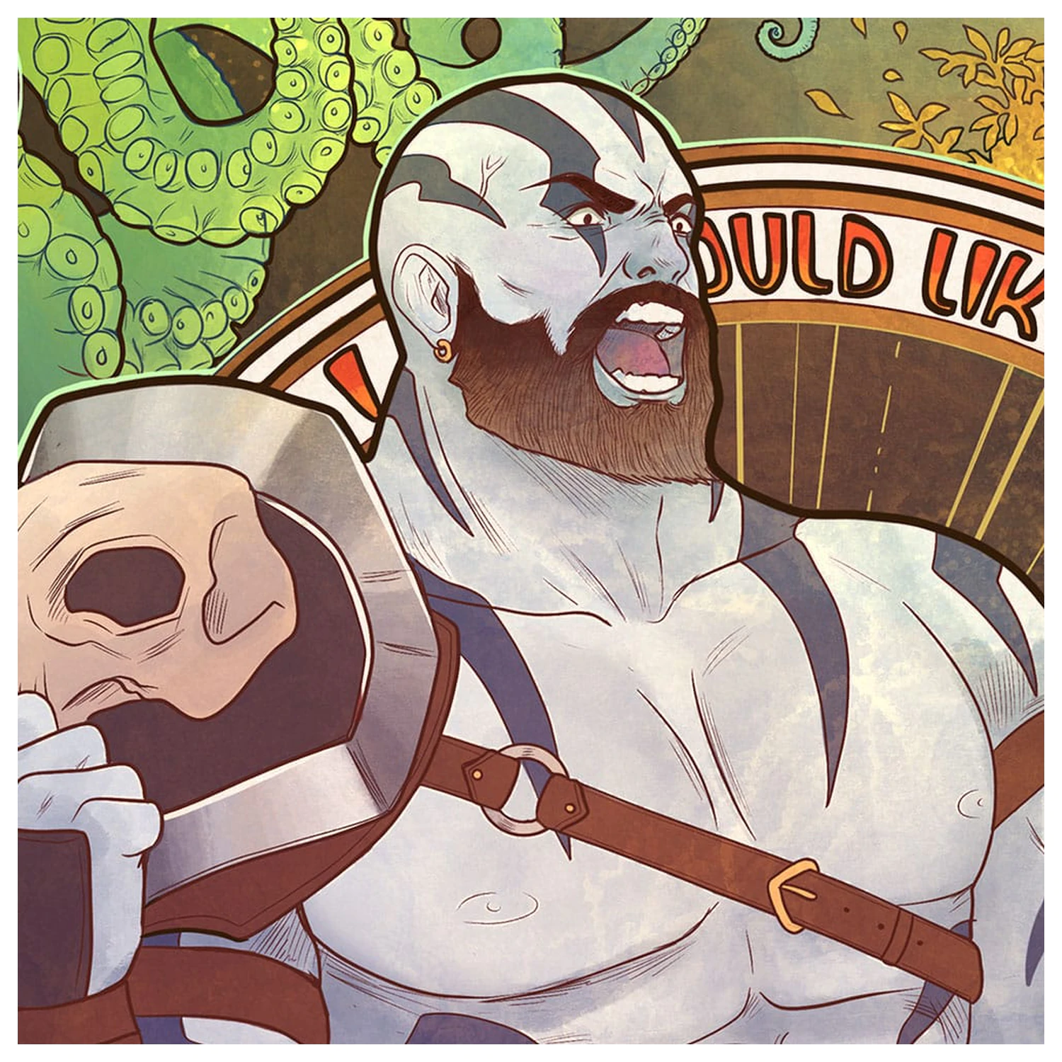 Critical Role Art Print Travis Willingham: Ilustracje w stylu Art Nouveau z okazji 10. Rocznicy 46 x 28 cm - bez ramki zdjęcie produktu