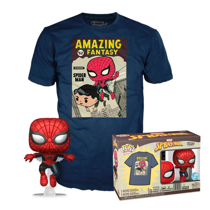 Marvel Spiderman Funko POP! & Koszulka w Pudełku Okładka Komiksu zdjęcie produktu