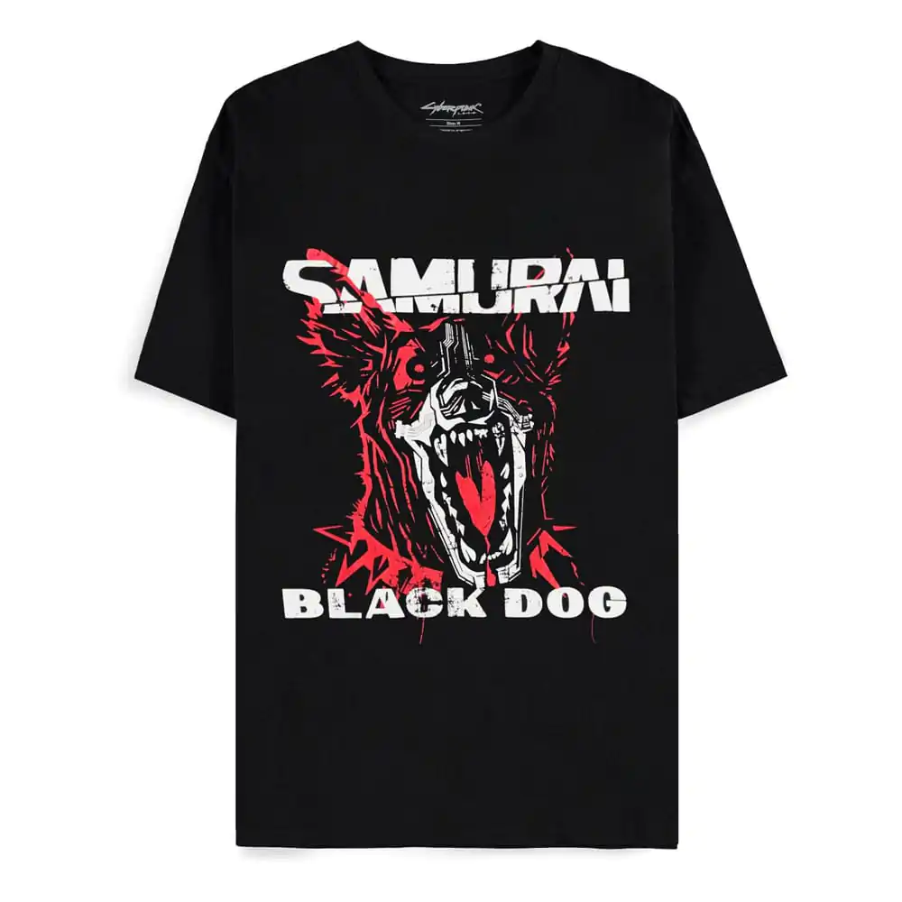 Cyberpunk 2077 T-Shirt Czarny Pies Samurai Album Art zdjęcie produktu