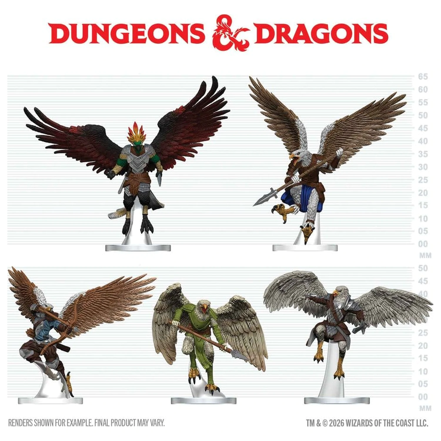 D&D Icons of the Realms Mini Figurki Aarakocra Flock 20 cm zdjęcie produktu