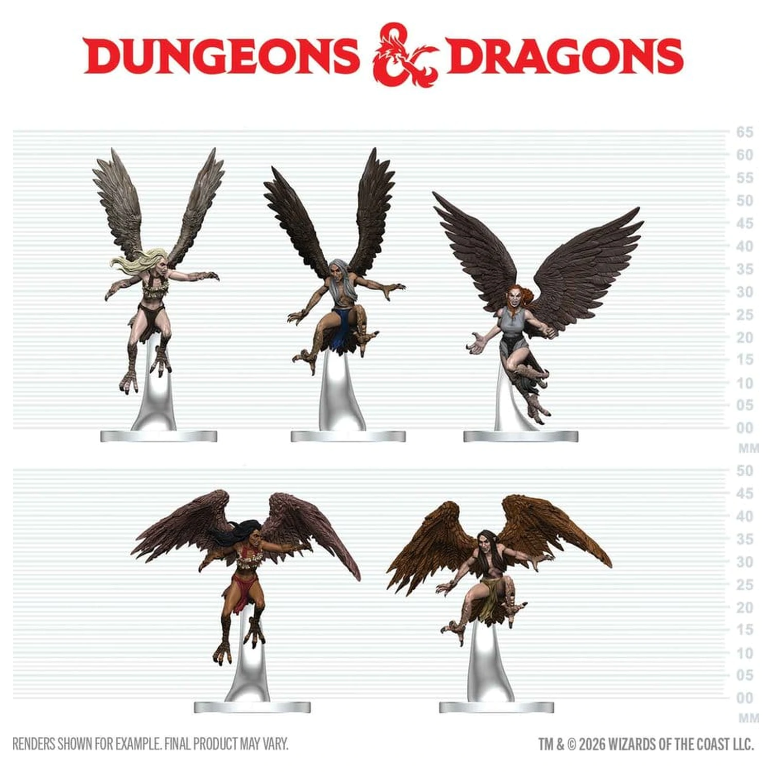 D&D Icons of the Realms Mini Figurki Harpy Flock 20 cm zdjęcie produktu