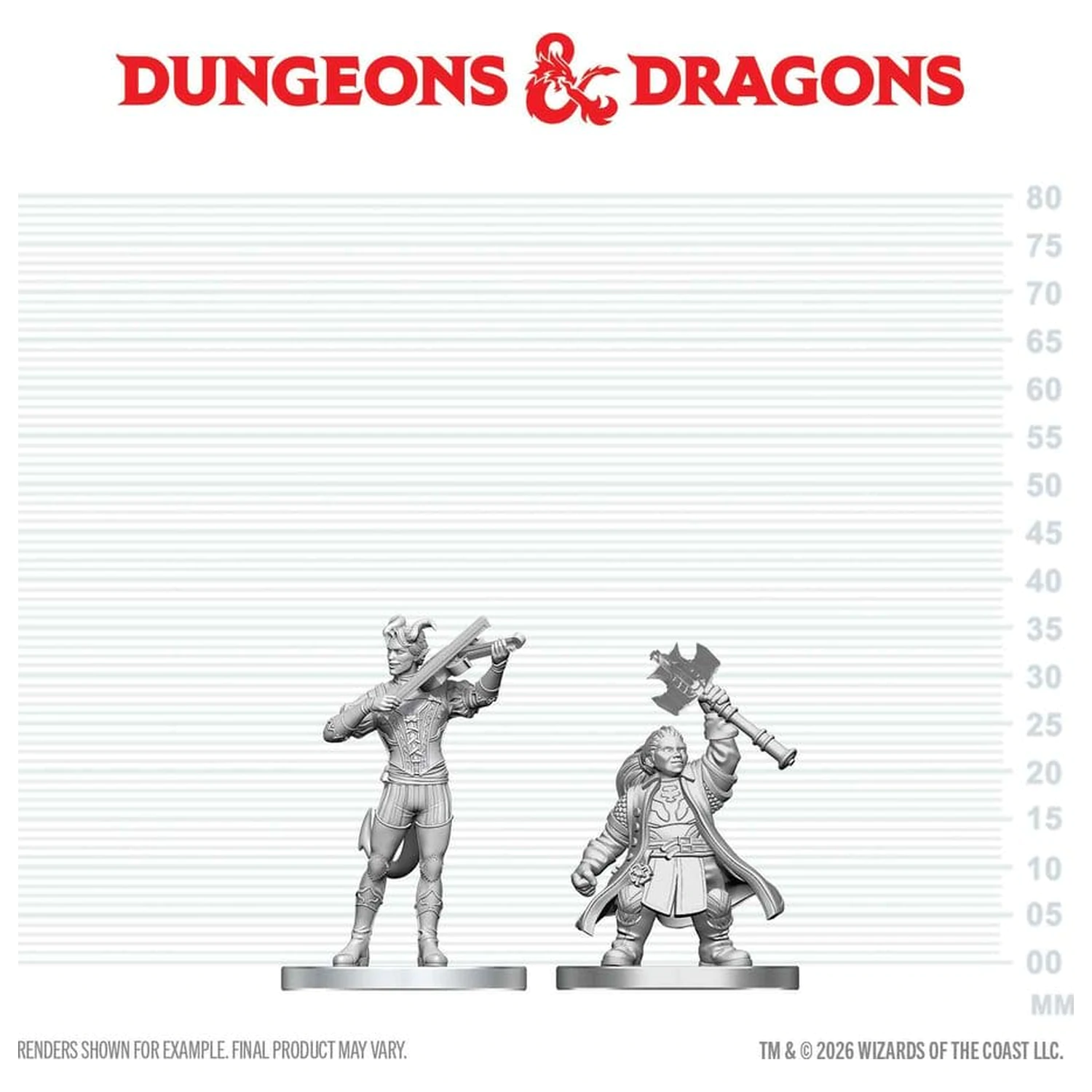 D&D Nolzur's Marvelous Miniatures Mini Figurki Tiefling Bard & Dwarf Cleric 13 cm zdjęcie produktu