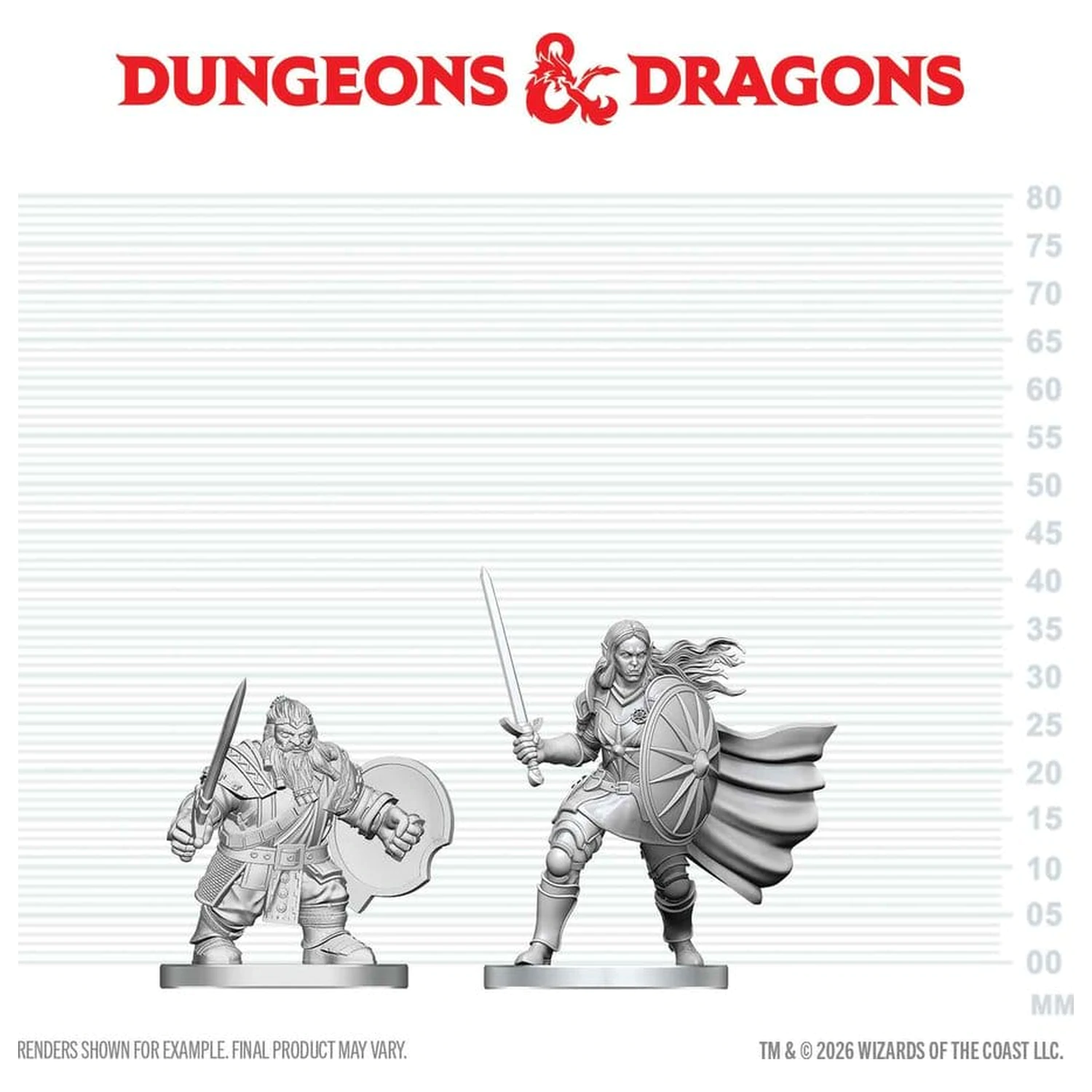D&D Nolzur's Marvelous Miniatures Mini Figurki Krasnoludzki Wojownik i Paladyn Orka zdjęcie produktu