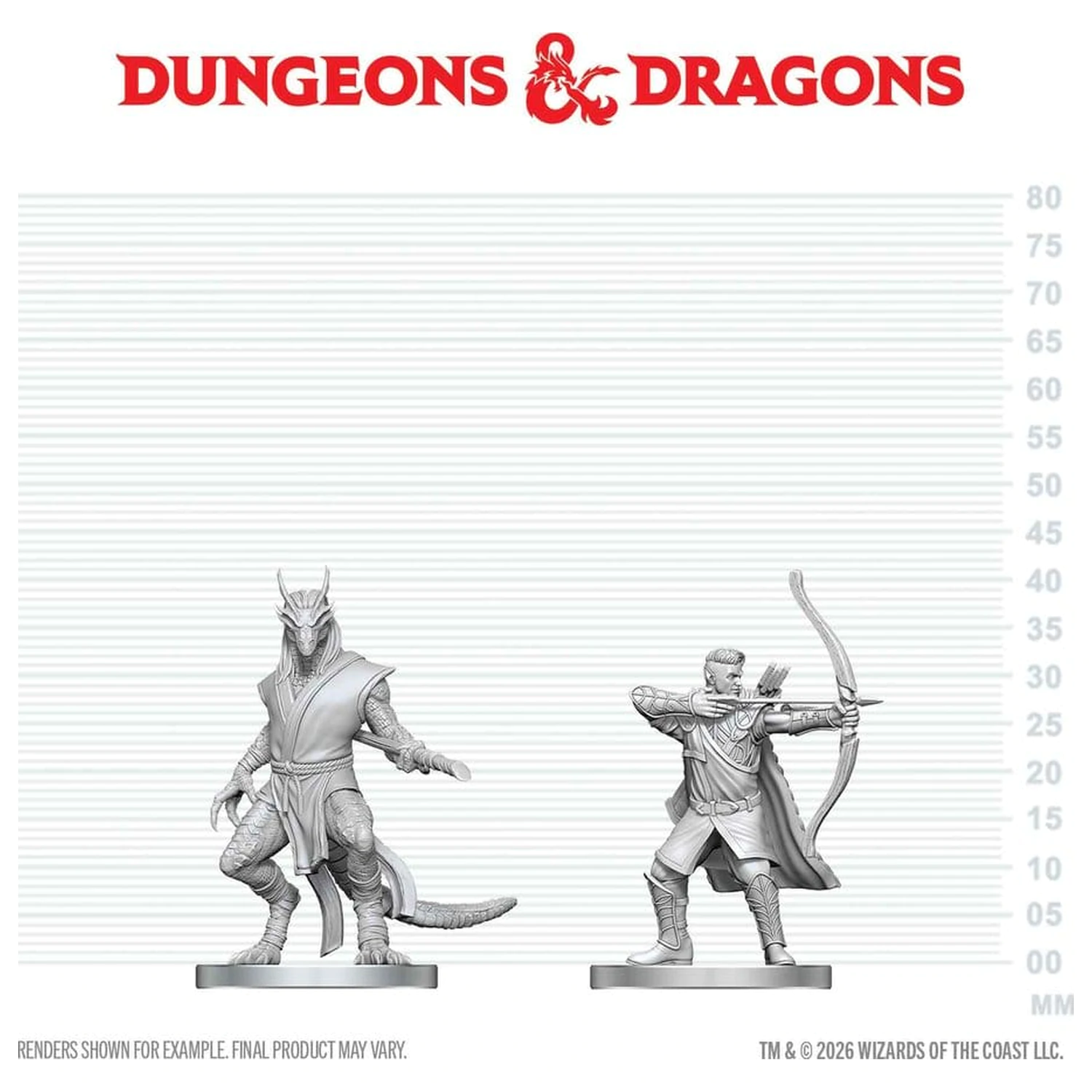 D&D Nolzur's Marvelous Miniatures Mini Figurki Elf Ranger & Dragonborn Monk zdjęcie produktu