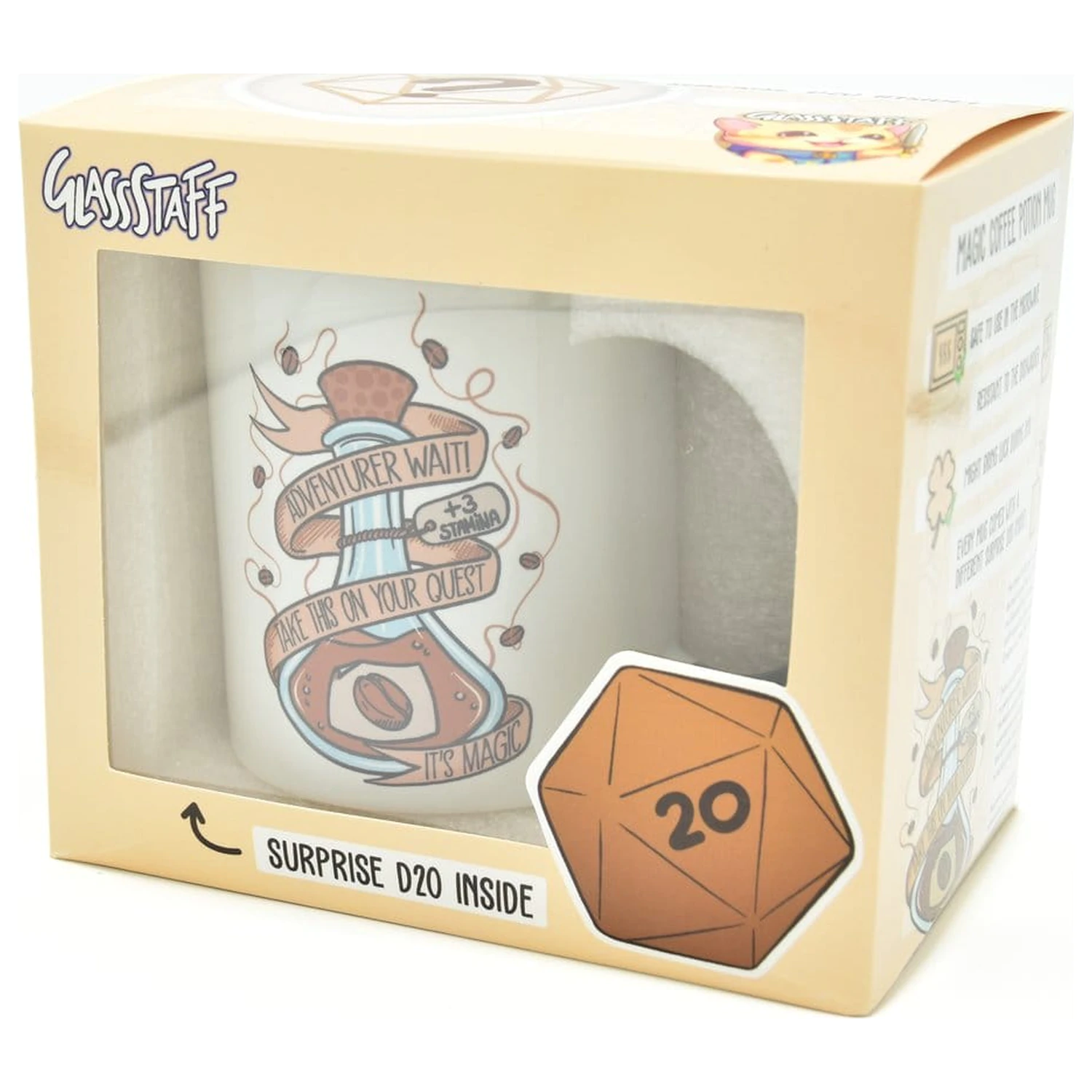 Zestaw Prezentowy Coffee Potion kubek i kość D20 zdjęcie produktu