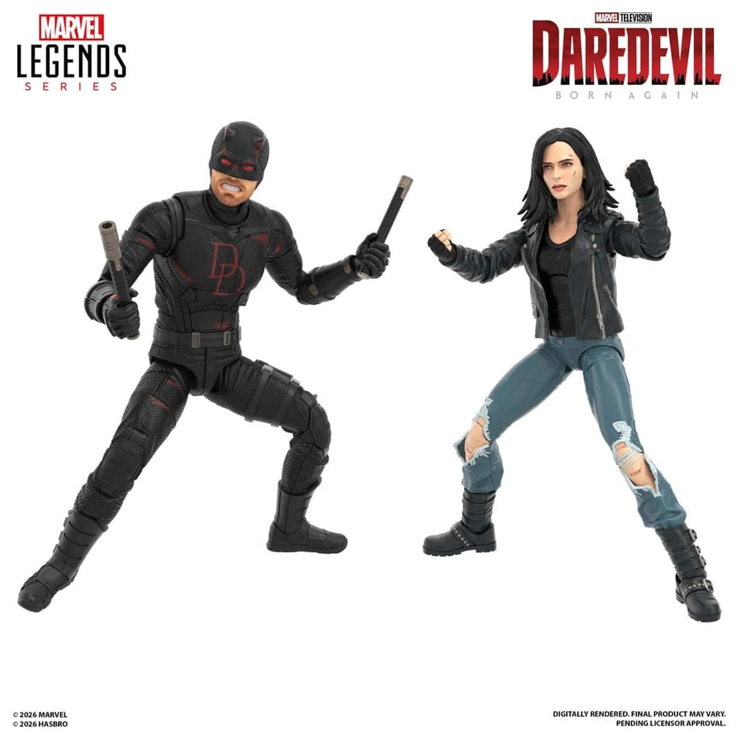 Daredevil: Born Again Marvel Legends Figurki Akcji 2-pak Daredevil & Jessica Jones 15 cm zdjęcie produktu