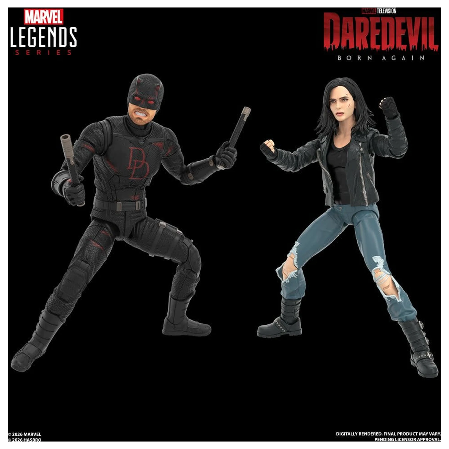 Daredevil: Born Again Marvel Legends Figurki Akcji 2-pak Daredevil & Jessica Jones 15 cm zdjęcie produktu