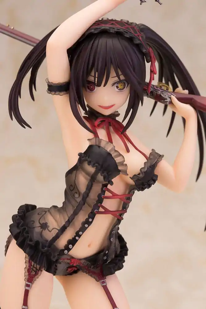 Date A Live Statue 1/7 Kurumi Tokisaki Lingerie Ver. Black Special Edition 24 cm Figurka zdjęcie produktu