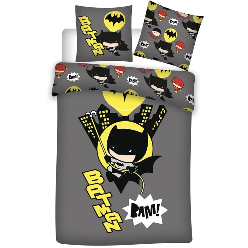 Poszewka na kołdrę z mikrofibry DC Comics Batman Chibi na łóżko 90 cm zdjęcie produktu