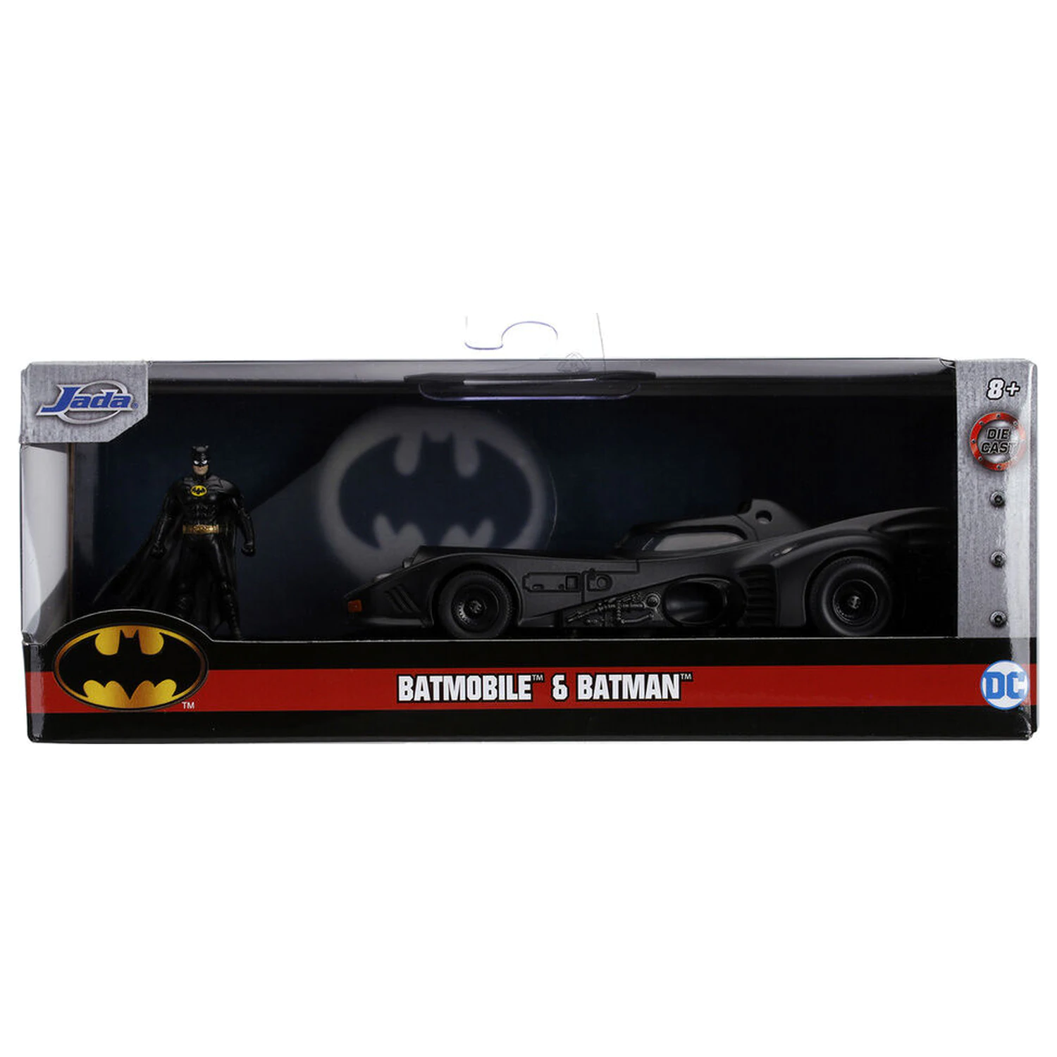 DC Comics Batmobil 1989 metalowy samochód + zestaw figurka Batmana zdjęcie produktu