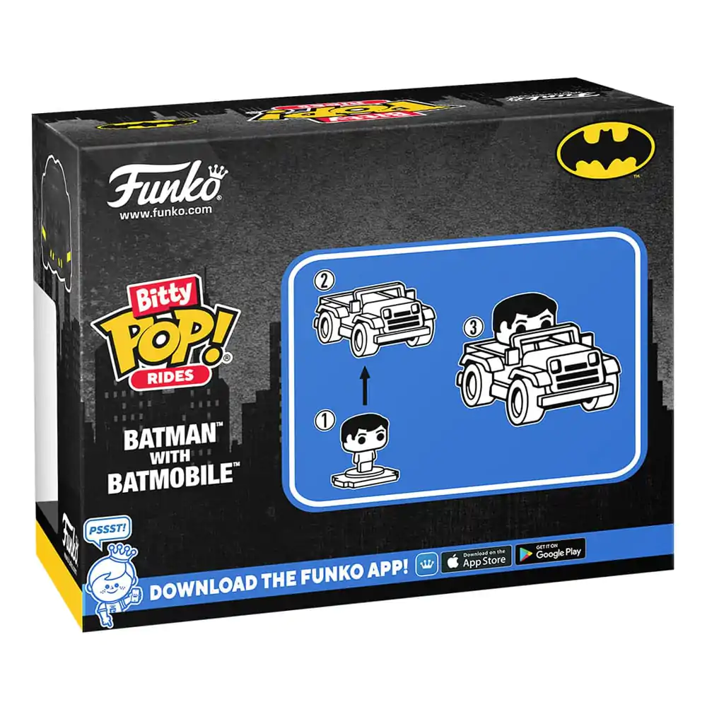 DC Comics Bitty Funko POP! Rides Figurka winylowa Batman z Batmobilem 2,5 cm zdjęcie produktu