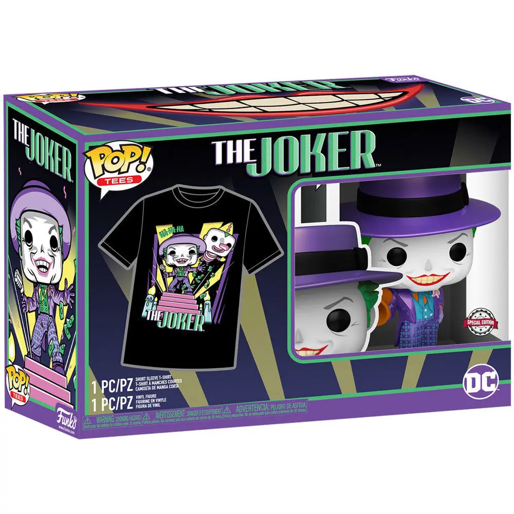 DC Comics Funko POP figurka & koszulka w pudełku Batman 89 Joker z Głośnikiem zdjęcie produktu