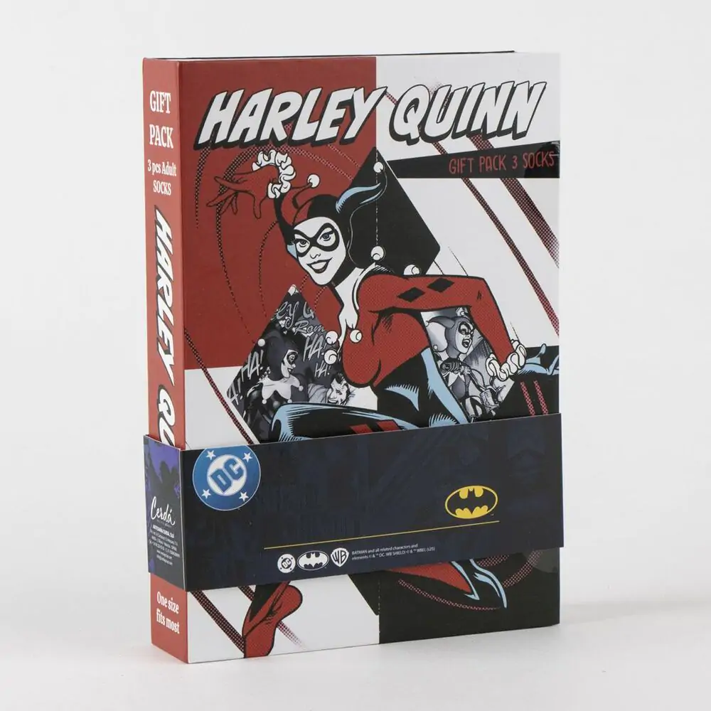 DC Comics Harley Quinn pack 3 pary skarpetek dla dorosłych zdjęcie produktu