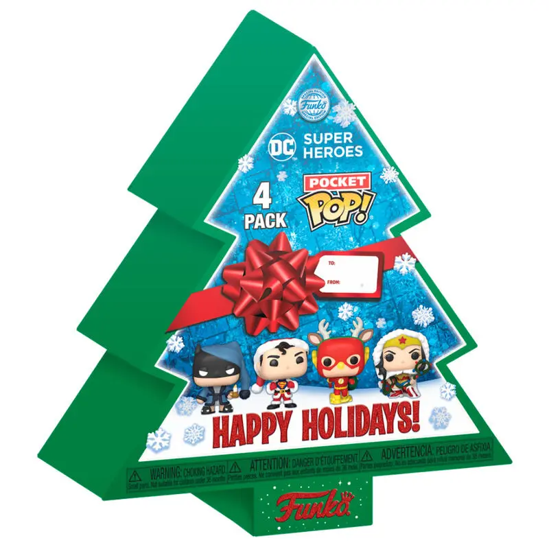 DC Comics Holiday 2022 Pocket POP! Figurki winylowe 4-Pack Tree Holiday Box 4 cm zdjęcie produktu