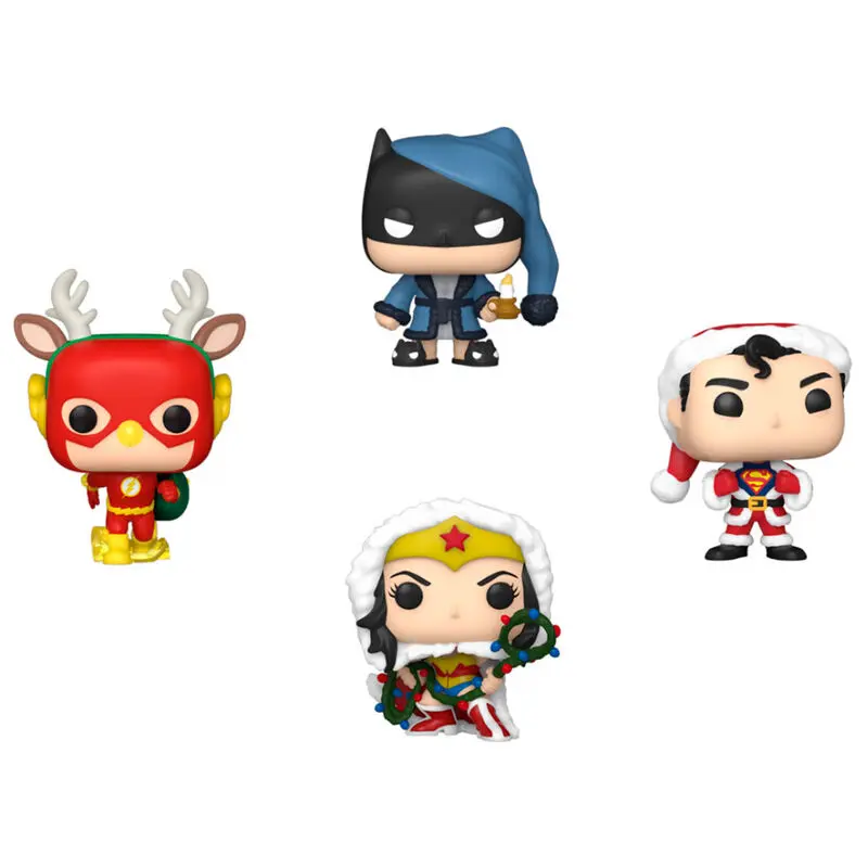 DC Comics Holiday 2022 Pocket POP! Figurki winylowe 4-Pack Tree Holiday Box 4 cm zdjęcie produktu