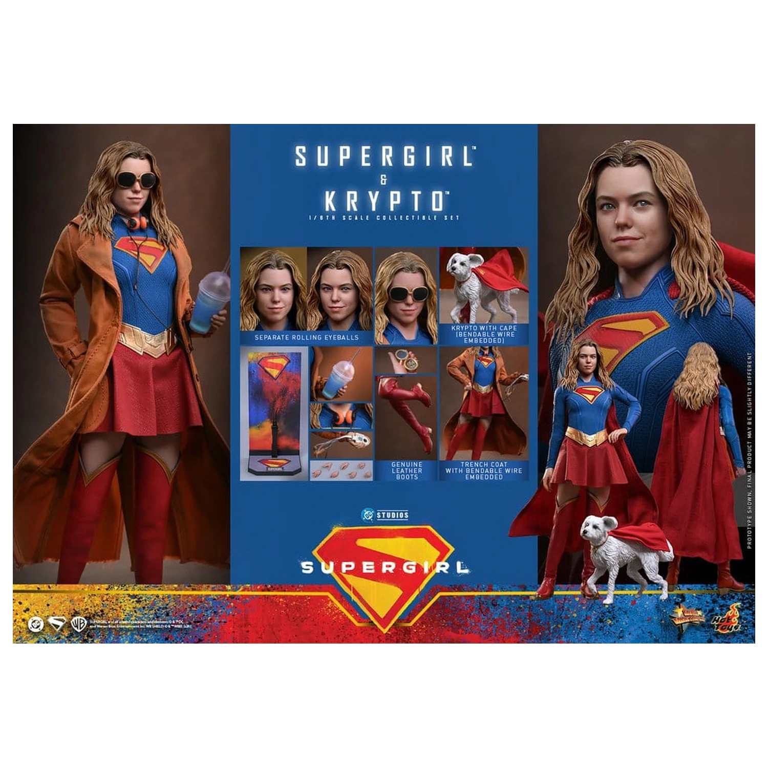 DC Comics Movie Masterpiece Zestaw figurek Supergirl i Krypto 28 cm zdjęcie produktu