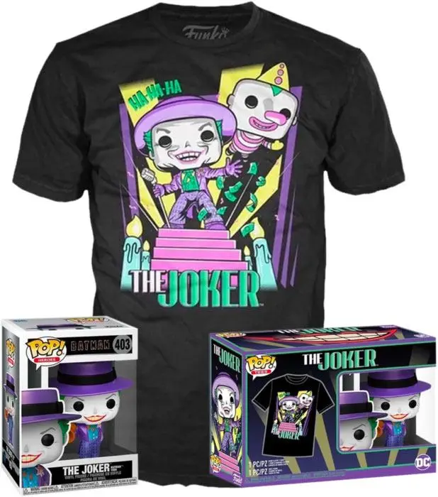 DC Comics Funko POP figurka & koszulka w pudełku Batman 89 Joker z Głośnikiem zdjęcie produktu