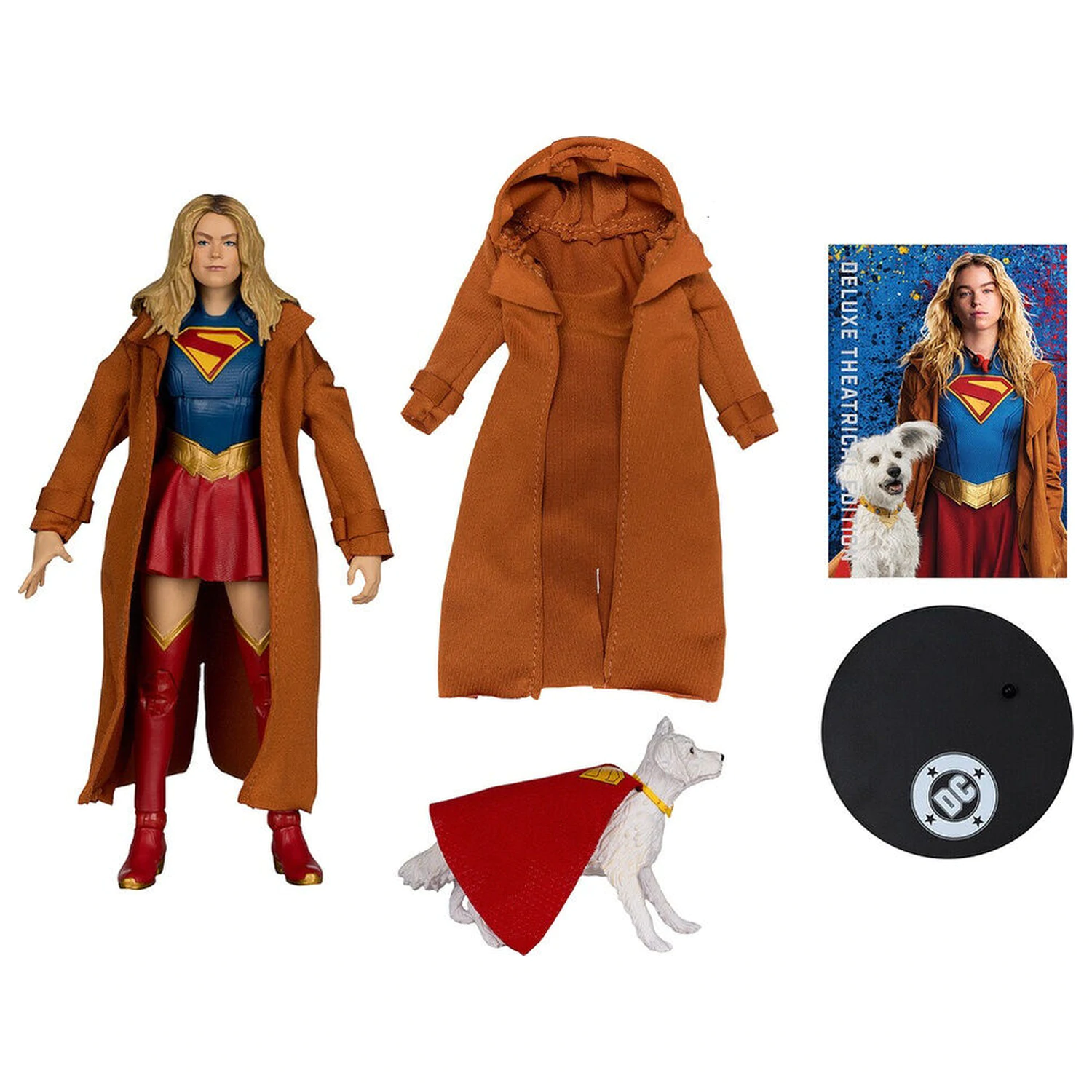 DC Comics Supergirl Deluxe Theatrical Edition Gold Label Collection Supergirl & Puppy Kripto figurka 18 cm zdjęcie produktu