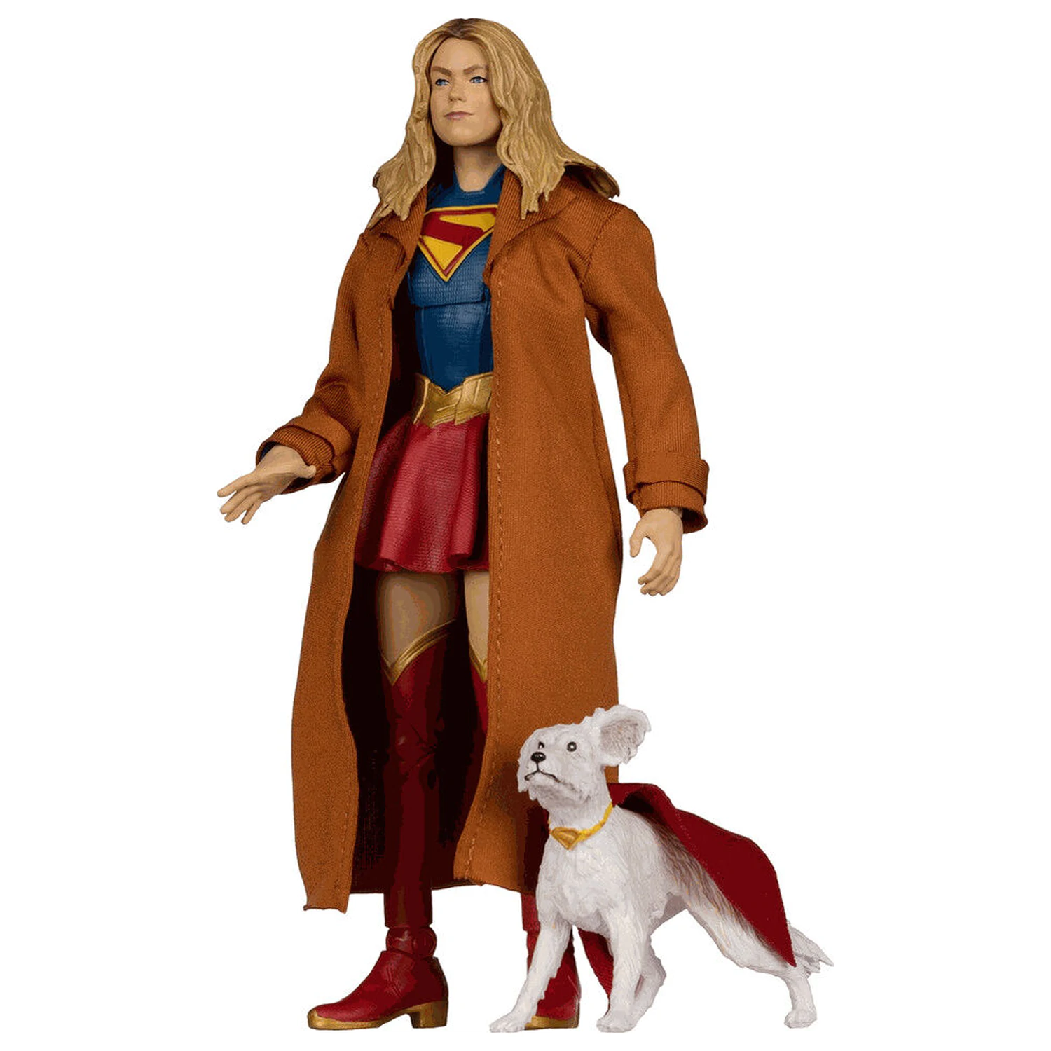 DC Comics Supergirl Deluxe Theatrical Edition Gold Label Collection Supergirl & Puppy Kripto figurka 18 cm zdjęcie produktu
