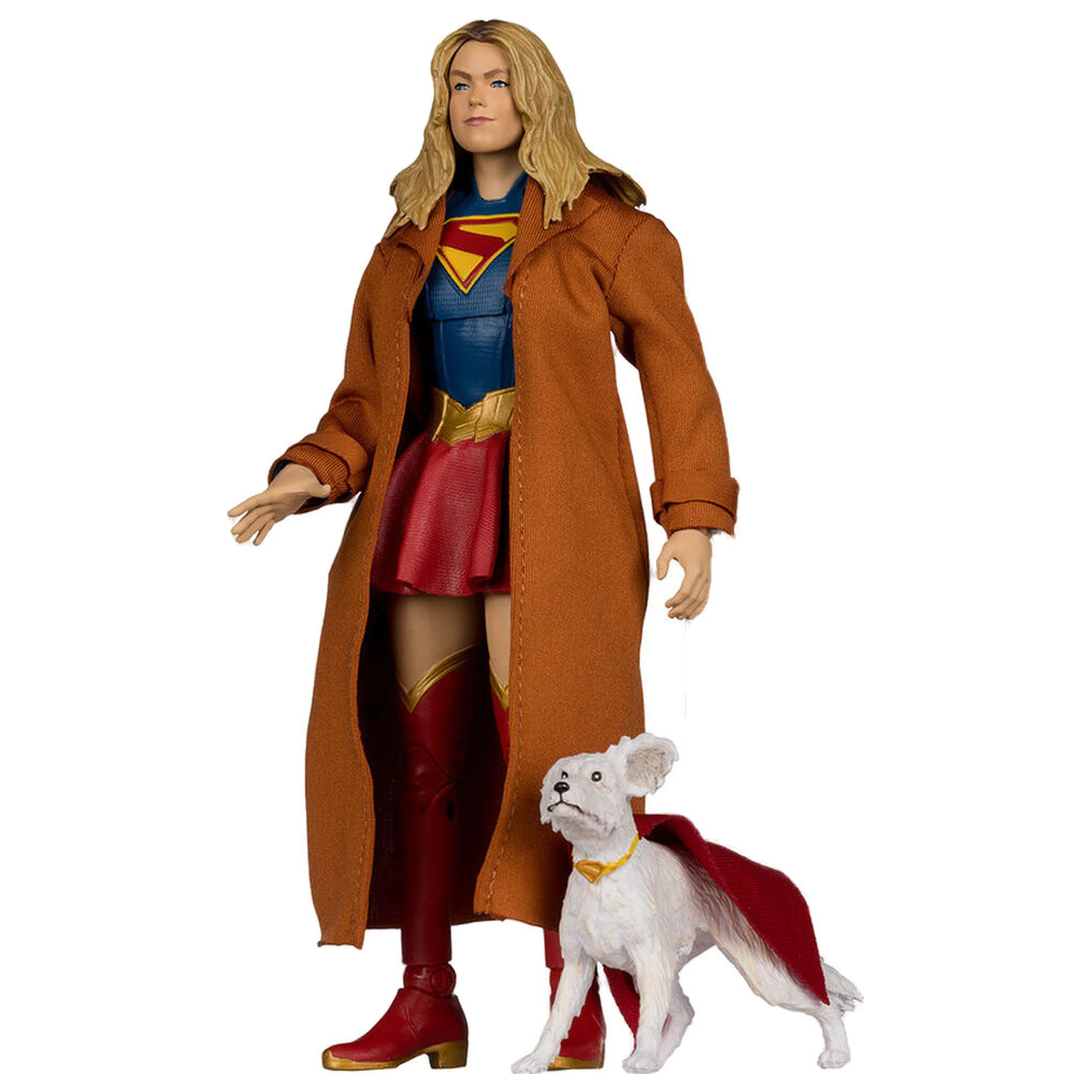 DC Comics Supergirl Deluxe Theatrical Edition Gold Label Collection Supergirl & Puppy Kripto figurka 18 cm zdjęcie produktu