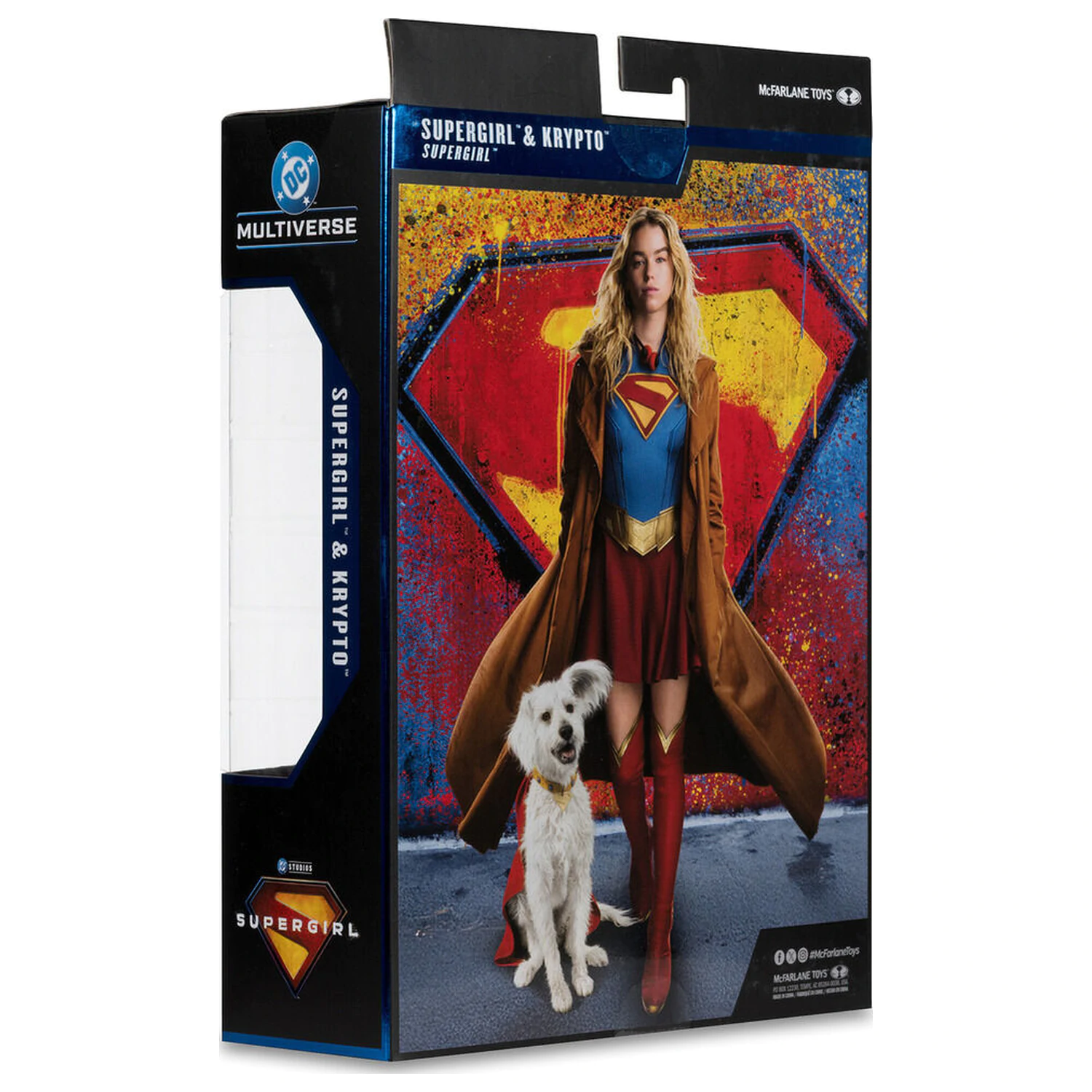 DC Comics Supergirl Deluxe Theatrical Edition Gold Label Collection Supergirl & Puppy Kripto figurka 18 cm zdjęcie produktu