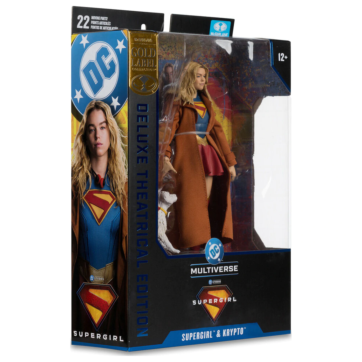 DC Comics Supergirl Deluxe Theatrical Edition Gold Label Collection Supergirl & Puppy Kripto figurka 18 cm zdjęcie produktu
