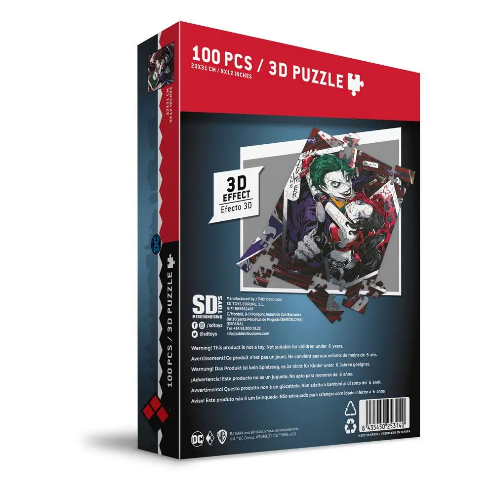 Puzzle DC Comics z efektem 3D The Joker & Harley Quinn Manga 100 elementów zdjęcie produktu