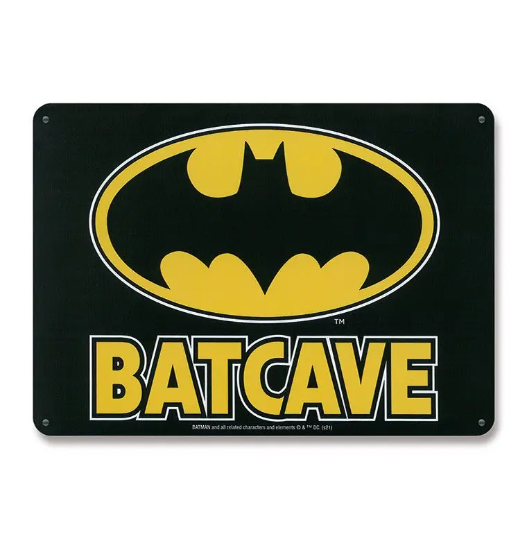 DC Comics Tabliczka Metalowa Batcave 15 x 21 cm zdjęcie produktu