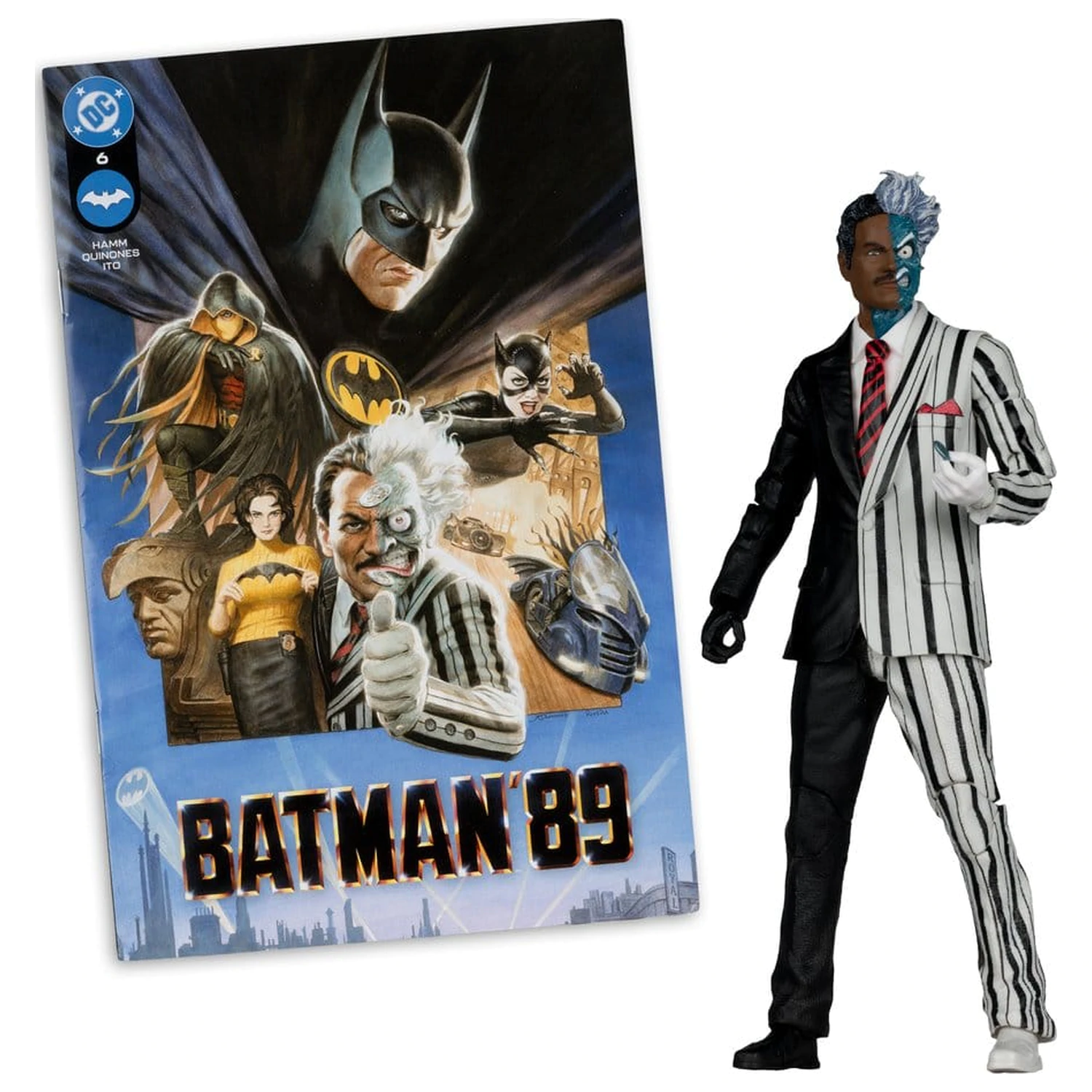 DC Direct Page Punchers figurka akcji Two-Face (Batman 89) (Red Platinum Edition) 19 cm zdjęcie produktu