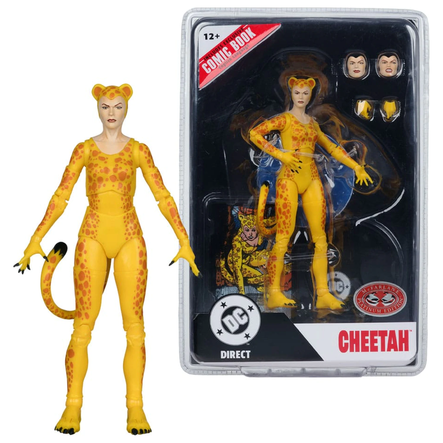 DC Direct Page Punchers figurka akcji Cheetah (Crisis on Infinite Earths)(Red Platinum Edition) 17 cm zdjęcie produktu