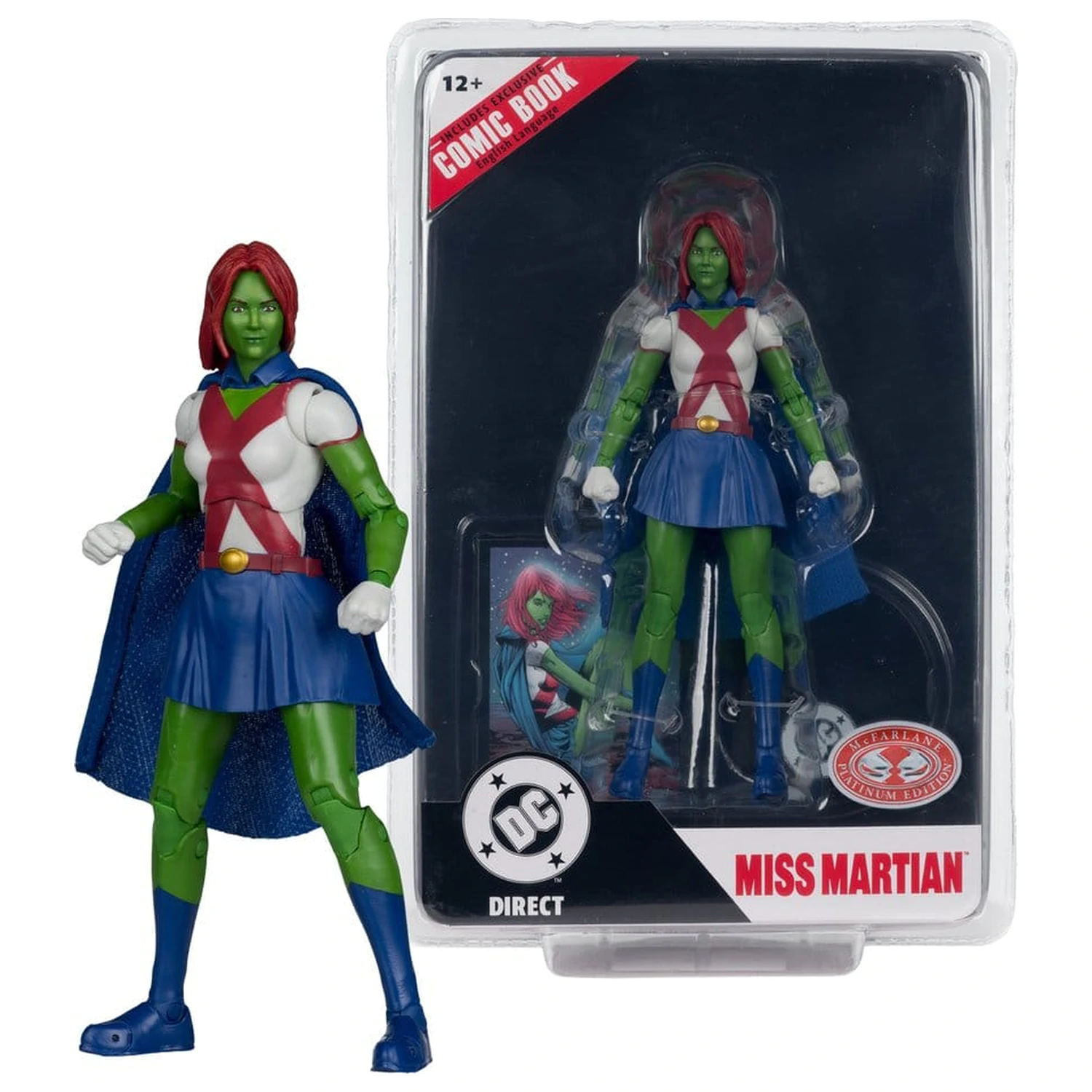 DC Direct Page Punchers figurka akcji Miss Martian (Teen Titans #41) (Red Platinum Edition) 17 cm zdjęcie produktu
