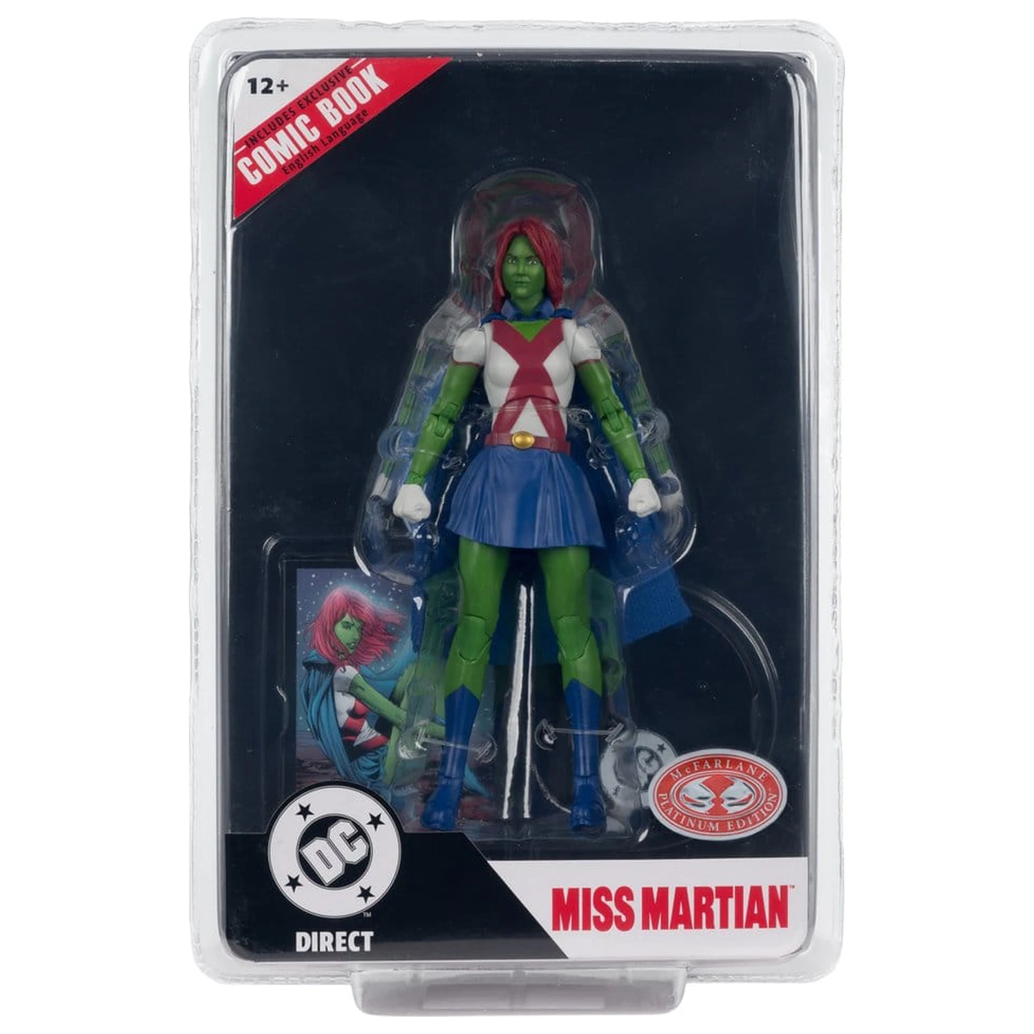 DC Direct Page Punchers figurka akcji Miss Martian (Teen Titans #41) (Red Platinum Edition) 17 cm zdjęcie produktu