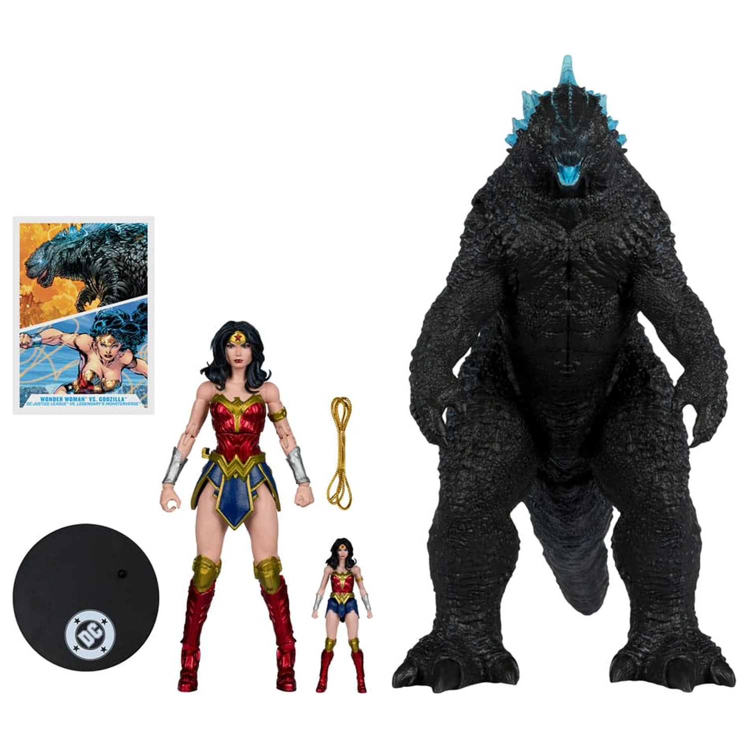 DC Justice League Monsterverse DC Multiverse Figurki Akcji 2-Pak Wonder Woman kontra Atomic Blast Godzilla 18 cm zdjęcie produktu