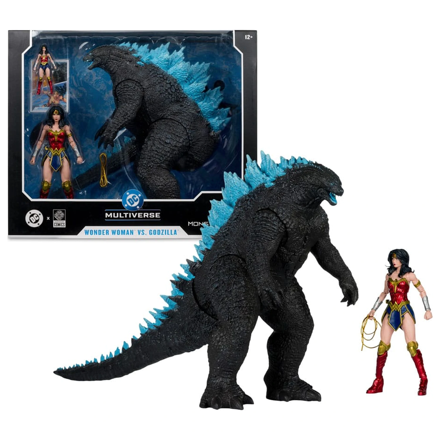 DC Justice League Monsterverse DC Multiverse Figurki Akcji 2-Pak Wonder Woman kontra Atomic Blast Godzilla 18 cm zdjęcie produktu